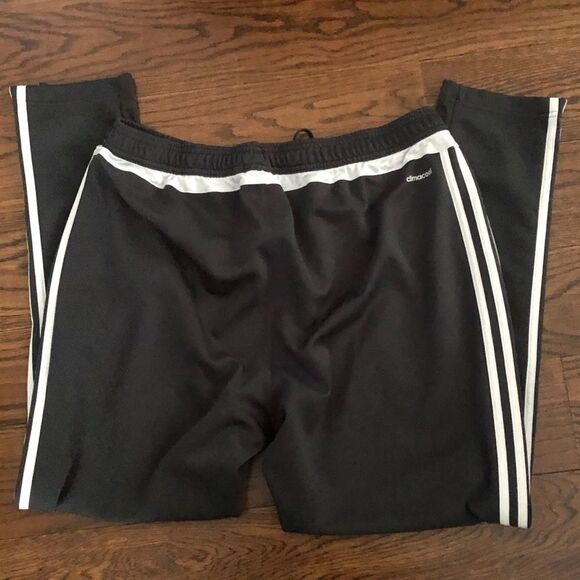 ADIDAS Mens Grey White Stripe Tiro Tapered Training Jogging Pants XL - Picture 4 of 9